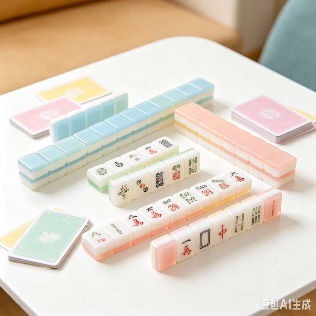 colored mahjong tile racks